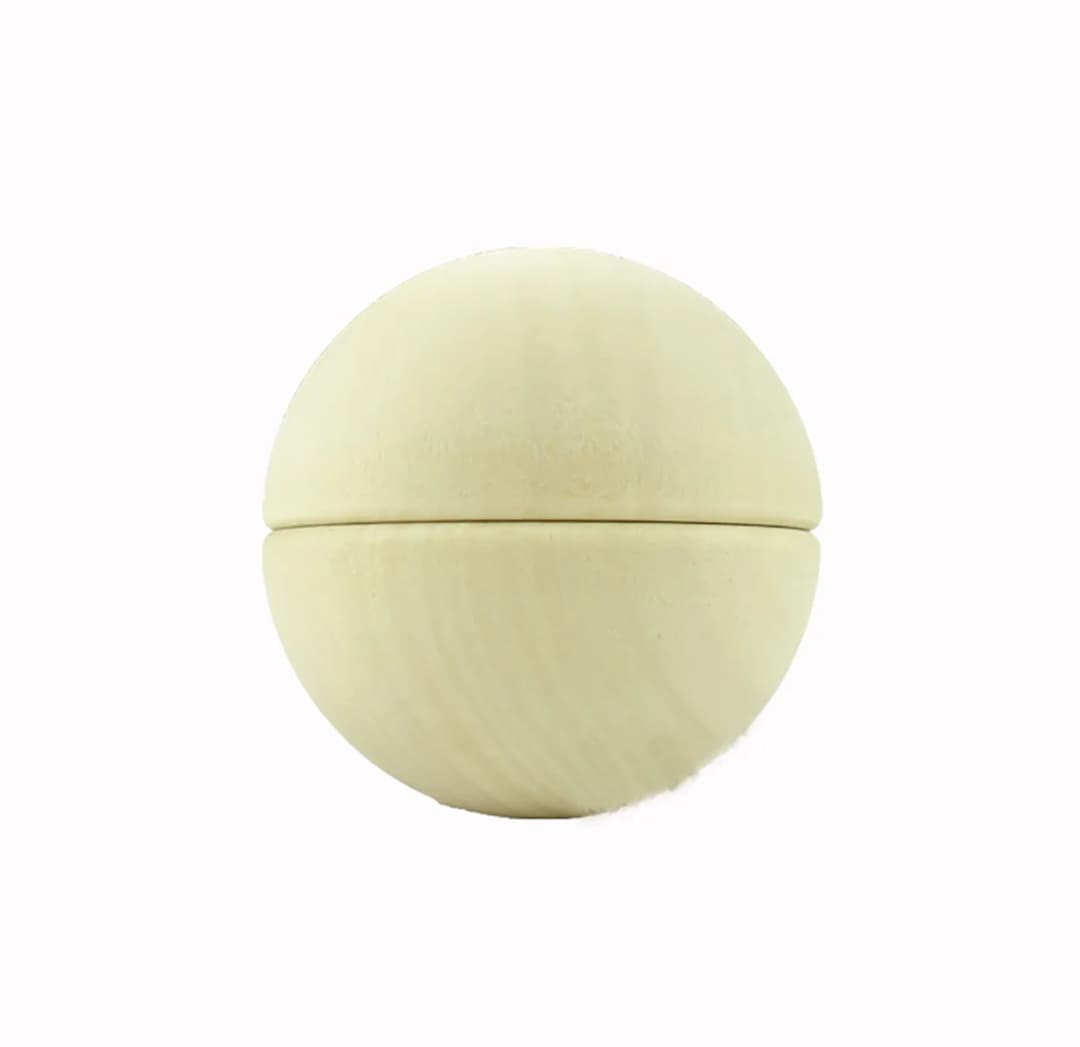 Split Half Wood Balls Bead Ø10mm - 90mm Unfinished Natural Wood Beads Flatback Cabochon For DIY Craft Toy Home Decor - 3