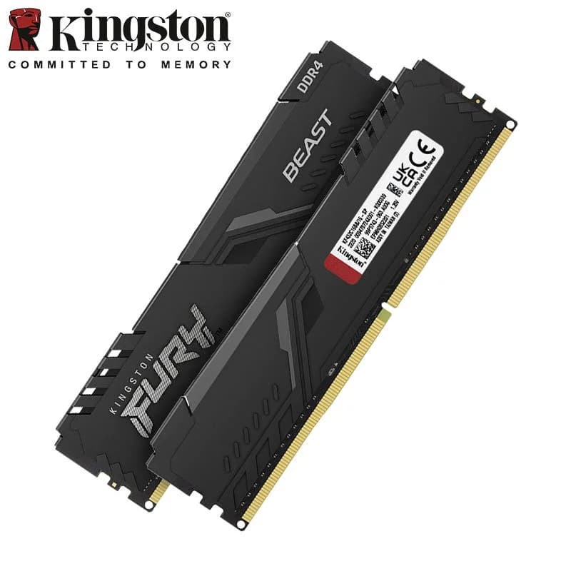 Kingston Fury Beast DDR4 RAM 8 16 32GB 3600 3200Mhz PC Memory 288Pin XMP2.0Heatsink For Desktop AMD or INTEL Motherboard - 6