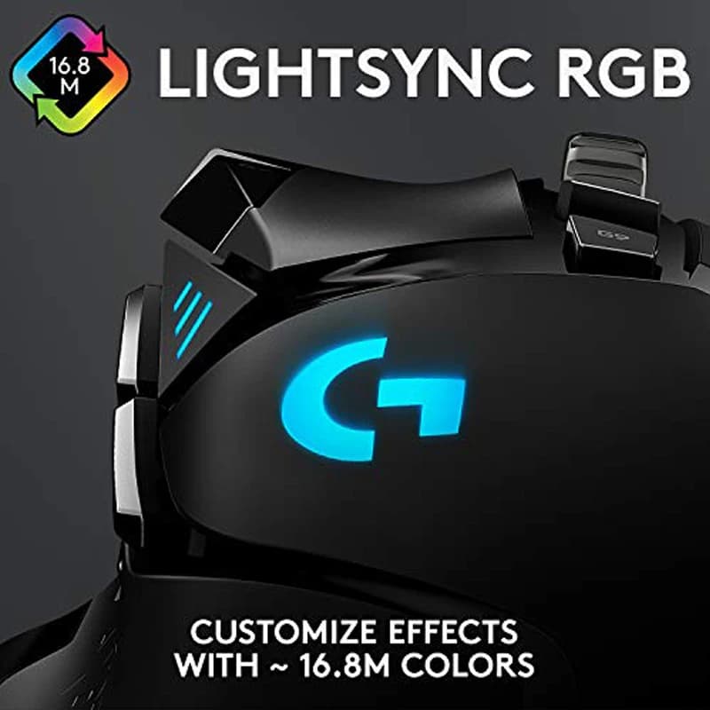Logitech G502 HERO High Performance Wired Gaming Mouse, HERO 25K Sensor, 25,600 DPI, RGB, Adjustable Weights, 11 Buttons PC/Mac - 6