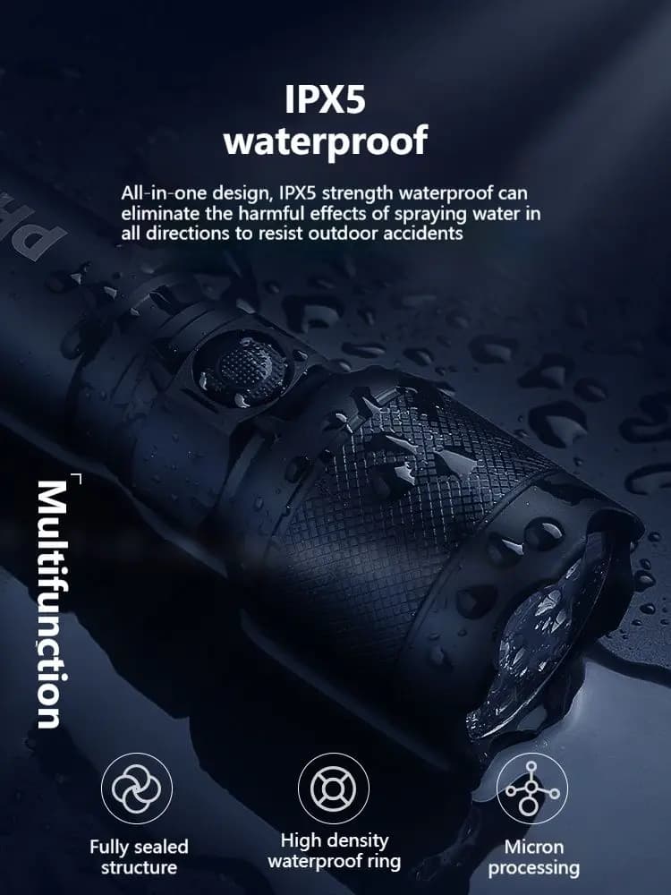 Philips 2pcs Strong Light Flashlight USB Rechargeable flashlight Lamp Portable Ultra Bright Long-range Outdoor Led Flashlights - 5