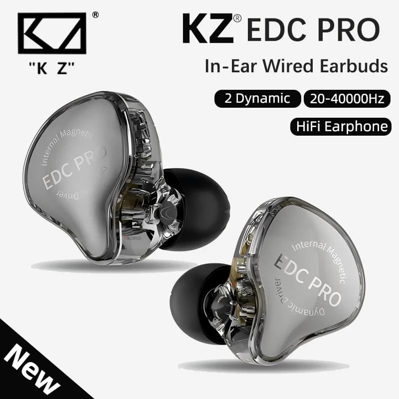 سماعة رأس جديدة من KZ EDC Pro، سماعة أذن ديناميكية داخل الأذن، سماعة رأس سلكية HIFI، سماعات أذن باس ستيريو لألعاب الموسيقى، سماعات أذن رياضية لتقليل الضوضاء