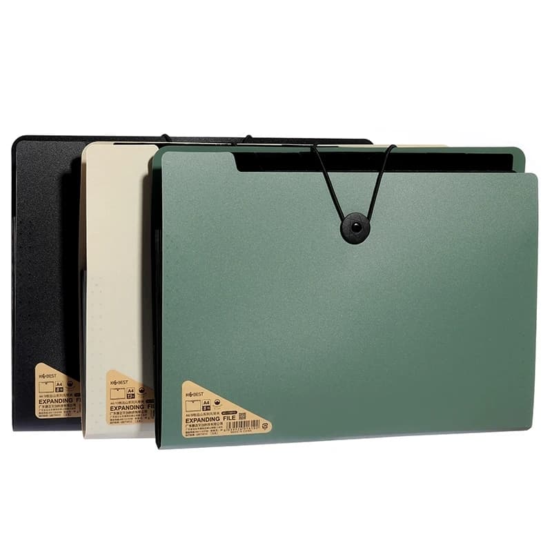 مجلد ملفات A4 قابل للتوسيع، منظم أوراق وتصنيف، مجلد جيب أفقي لتخزين المستندات - 6