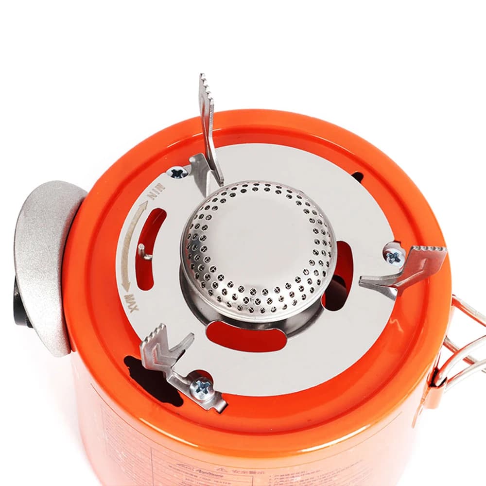 موقد غاز محمول للتخييم والتدفئة والصيد في الجليد مع خرطوم بطول 1 متر - 4