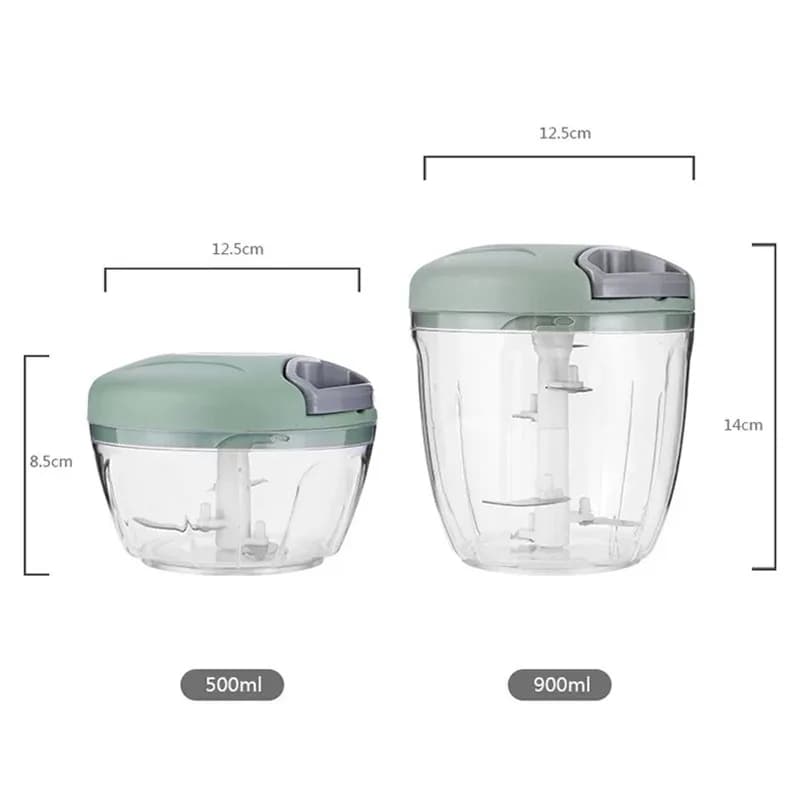 500/900ML Manual Meat Mincer Garlic Chopper Rotate Garlic Press Crusher Vegetable Onion Cutter Kitchen Cooking Accessories - 6