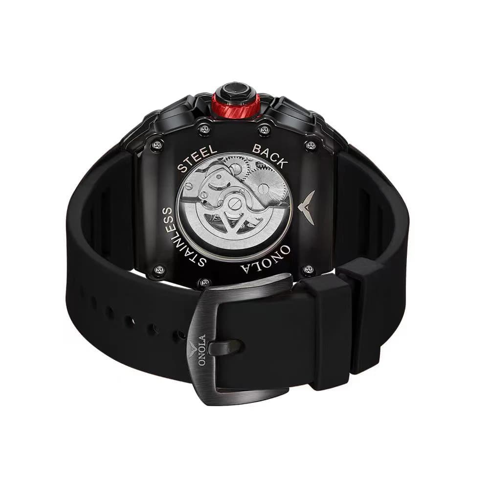 New Luxury Men Watch  ONOLA Fashion Fully Automatic Mechanical Watches Man Unique Design Waterproof Tape Watch Wristwatch - 6