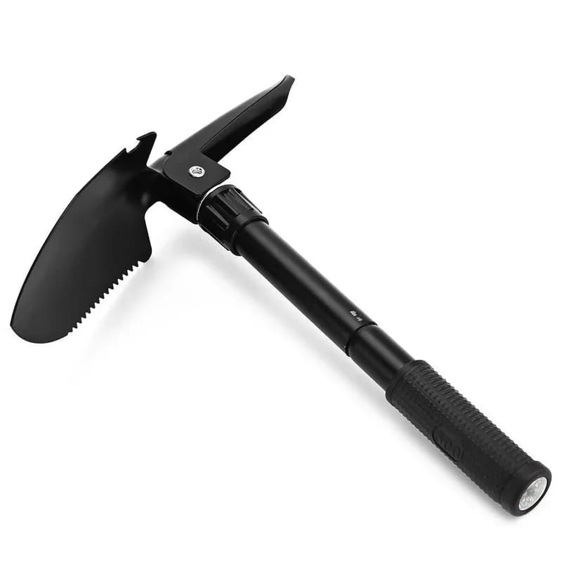Foldable Shovel with Compass Multi Purpose for Camping Hiking Backpacking Gardening Hiking Accessories - 3