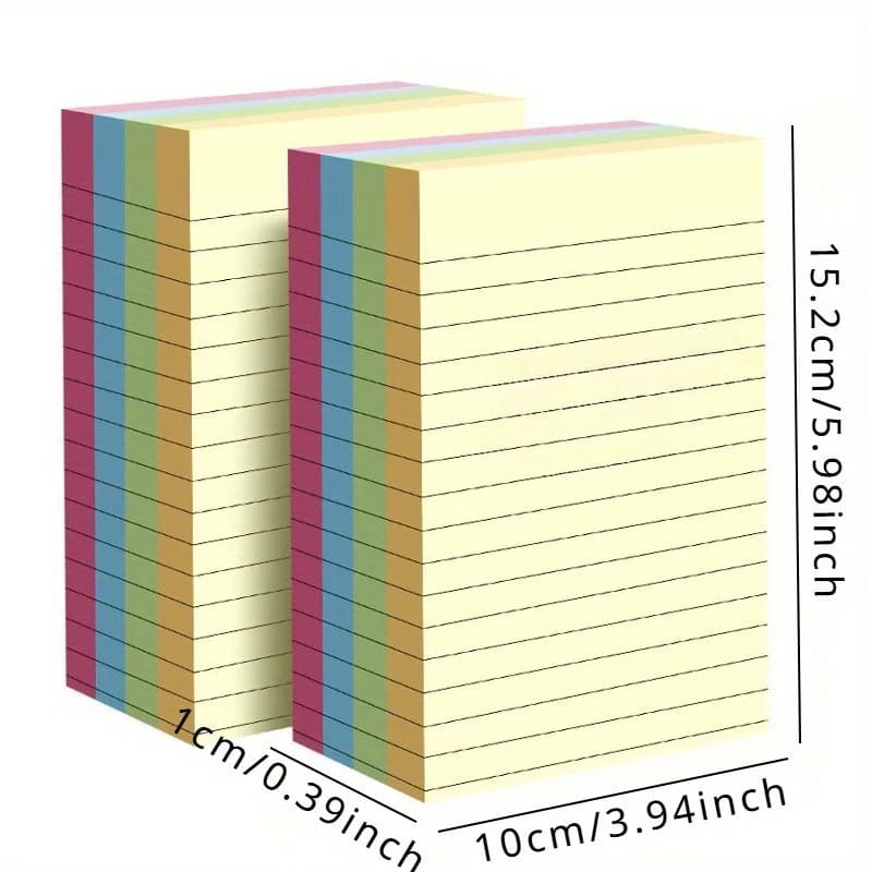دفتر ملاحظات لاصق ذاتيًا 100 صفحة، دفتر ملاحظات محمول ملون للمكتب والمنزل والمدرسة، سهل الاستخدام - 5