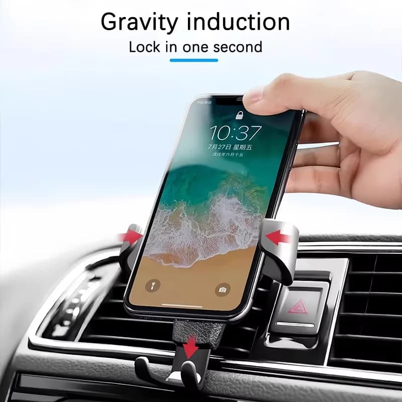 حامل هاتف داخلي للسيارة يعمل بالجاذبية مع حامل تهوية GPS لسيارات فولفو R design XC40 V50 V60 S80 FH500 C30 XC60 S60 XC90 V70 - 2