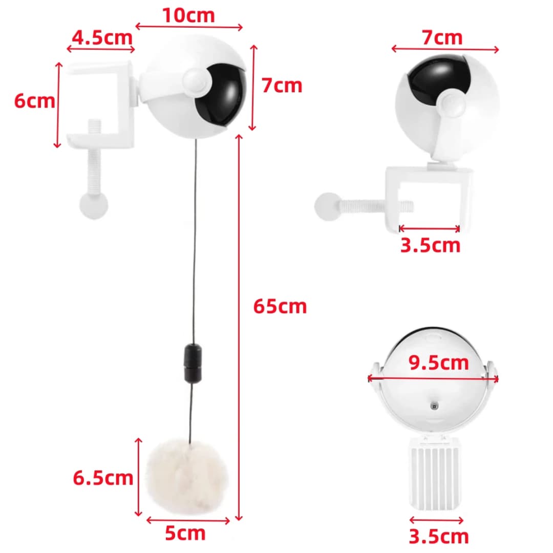 1Pc Fun Lifting Ball Electric Motion Cat Toy With Automatic Retractable Cat Teasing Ball Rotating Interactive Puzzle Pet Toys - 2