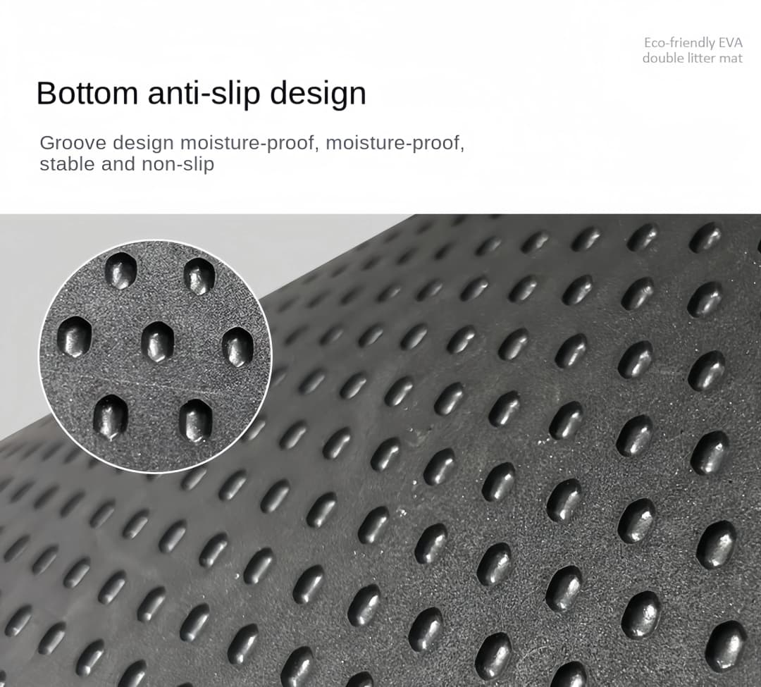 Large size Cat Litter Mat Eva Double Layer Waterproof Cat Litter Mat Pet Litter Box Mat Pet Toilet Cat Mat Cat Toilet Mat - 4