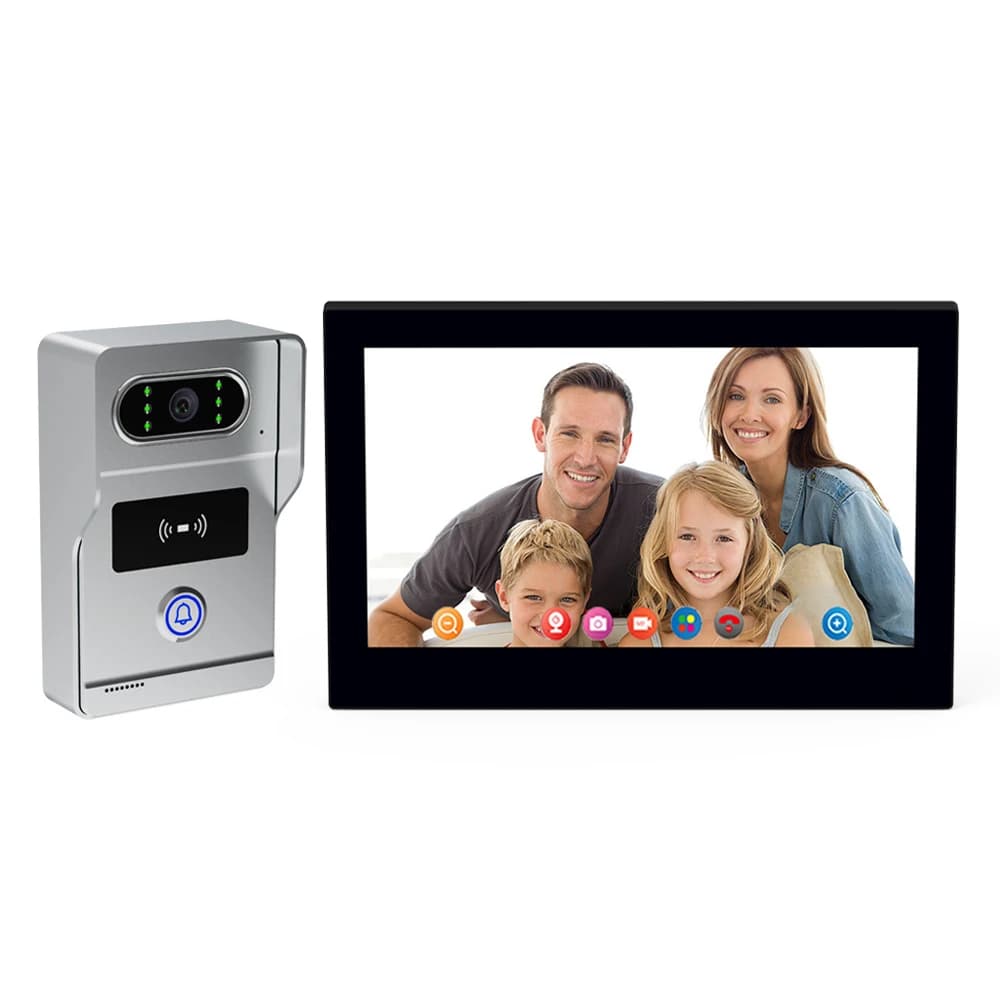4 Wire Digital Video Intercom System 7 Inch Wireless WIFI Monitor 1080P Doorphone Camera Video Doorbell Card work with tuya app - 6