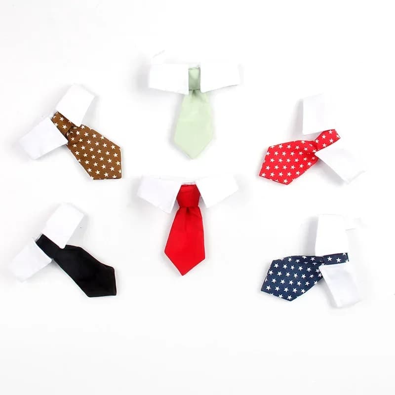 Pet Dog Cat Formal Necktie Tuxedo Bow Tie Black and Red Collar for Dog & Cat Pet Accessories for Wedding Holiday and Party Gift - 3