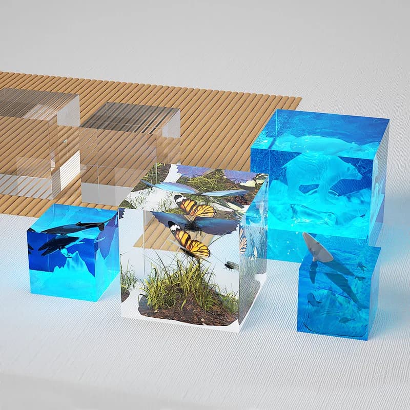 قوالب سيليكون شفافة لمكعبات كبيرة، صب الراتنج، صنع المجوهرات - 5