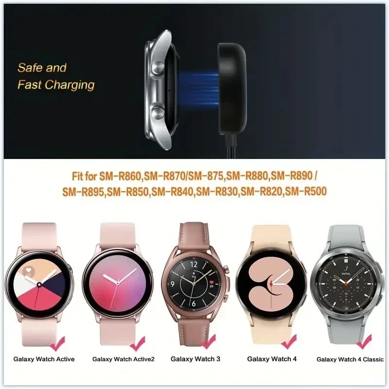 Magnetic Watch Wireless Charger For Samsung Galaxy Watch 8/7/6/5pro/5/4/3 Active 2 Portable USB Cable Fast Charging Dock Station - 3