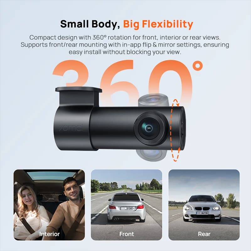 70mai Dash Cam M310 2K Plus 1440P F1.55 Aperture Night Vision 143°FOV With Voice Control 24H Parking Guard 70mai 2K Recorders - 2