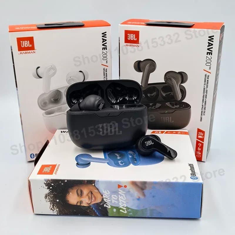 سماعات أذن لاسلكية أصلية من JBL Wave 200TWS سماعات رأس حقيقية JBL W200 TWS بلوتوث 5.0 سماعات أذن رياضية مع ميكروفون - 5