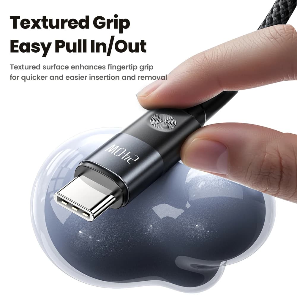 كابل Toocki 240W USB C إلى Type C PPS PD240W شحن فائق السرعة كابل USB C لجهاز Xiaomi MacBook Samsung Laptop حبل بيانات مضفر - 3