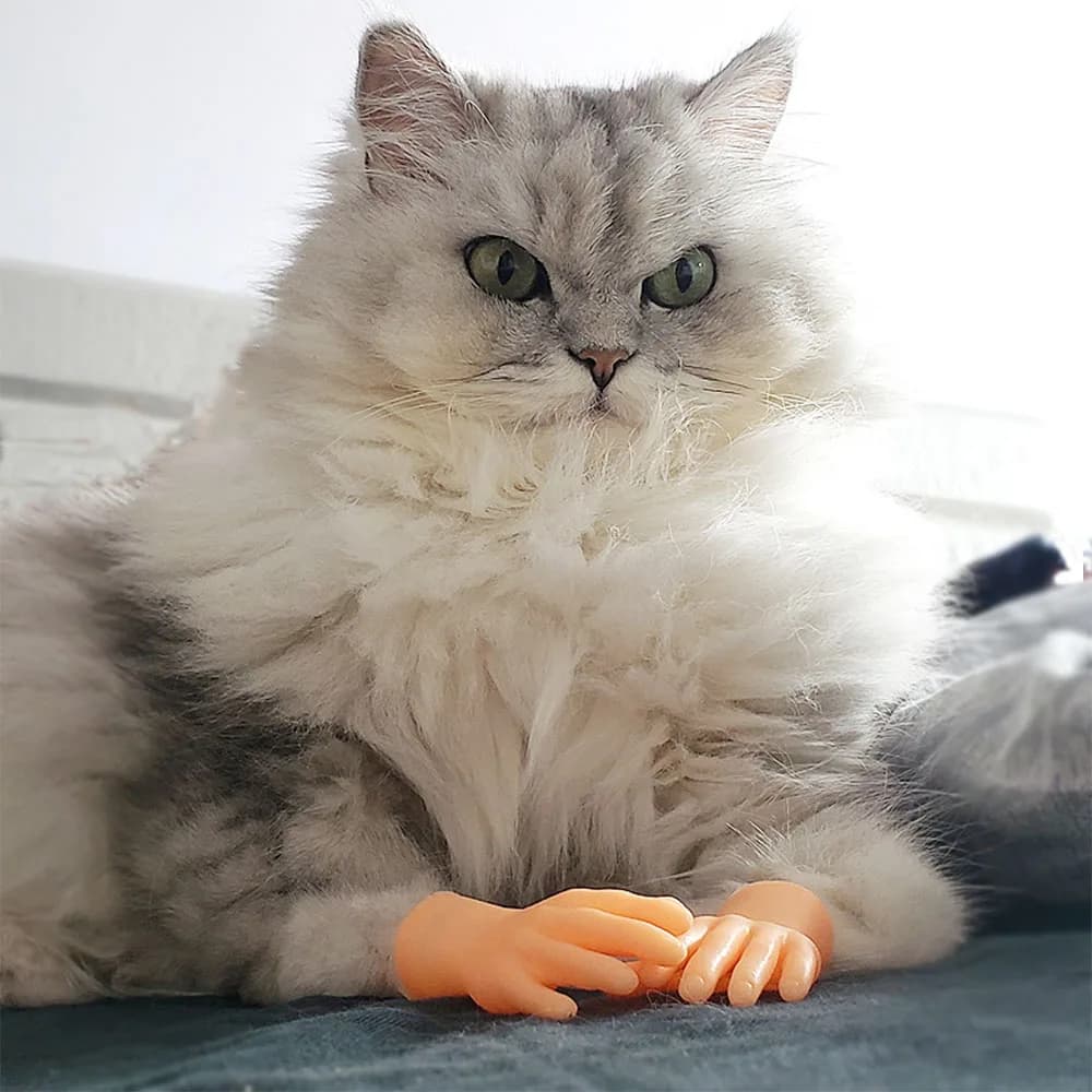 Adult Kid Novelty Toys Funny Mini Hands Creative Finger Fidget Toys Simulation Soft Small Hand Tease the Cat Pet Toy Simulation - 2