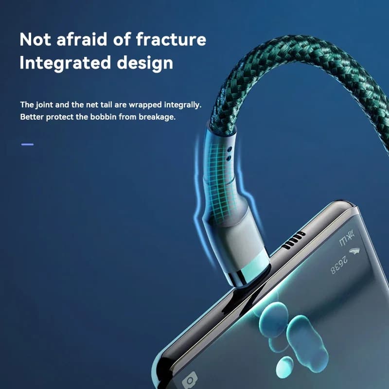 شاحن سريع 120 وات PD شحن سريع عالي الجودة USB C إلى USB نوع C كابل آيفون Xiaomi 15 Plus Pro Max Samsung S24 - 6