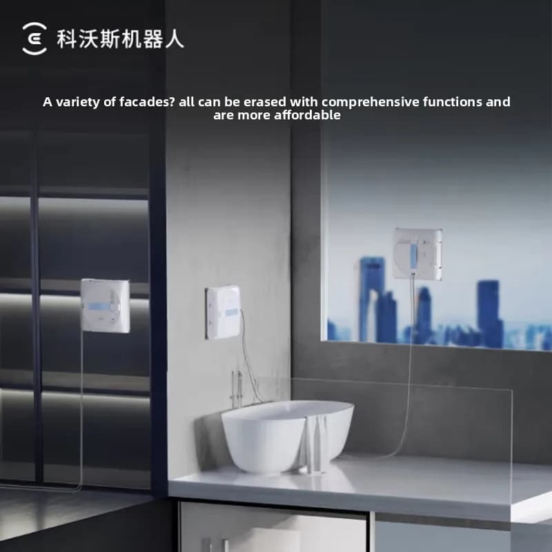 روبوت تنظيف النوافذ الأصلي من Ecovacs W1s Plus مع رش المياه، جهاز تنظيف ذكي للمنزل يعمل بشكل أوتوماتيكي بالكامل - 5
