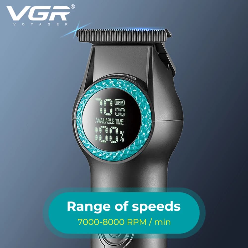 VGR Hair Trimmer Cordless Hair Cutting Machine Barber Electric 8000 RPM Hair Clipper Professional Haircut Trimmer for Men V-990 - 2