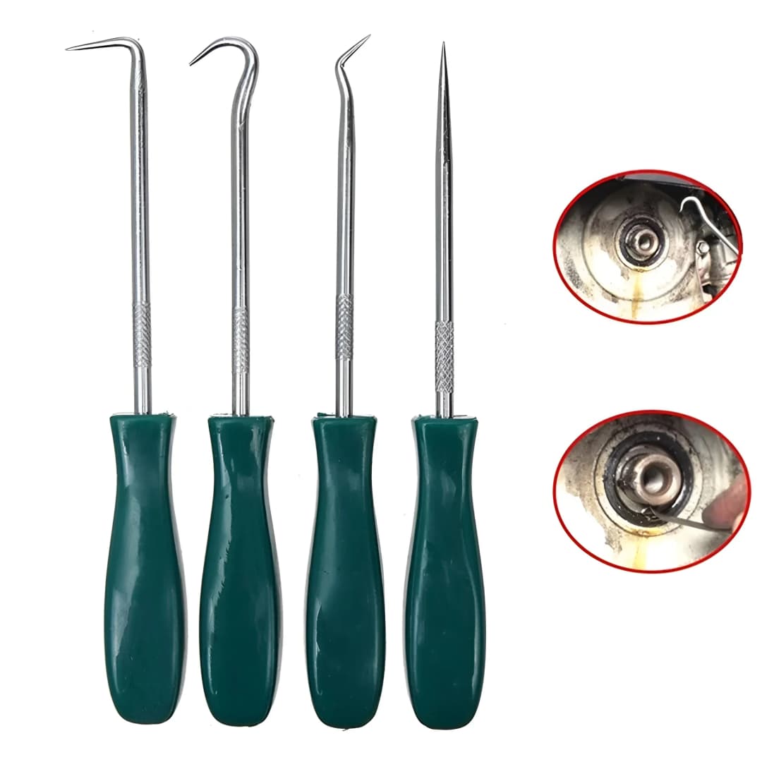 4Pcs 135mm Oil Seal Screwdrivers Set Car Auto Vehicle Pick Hooks for Garages General-Plumbers Mechanics Workshop Tools - 2