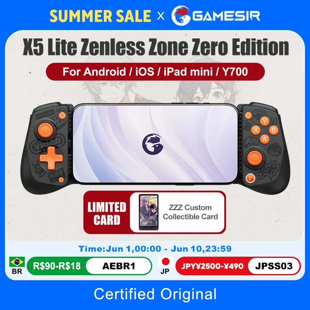 GameSir X5 Lite Zenless Zone Zero Edition Mobile Gamepad for iPhone 17 16 15 Android iPad Mini Y700 Tablet Controle para Celular