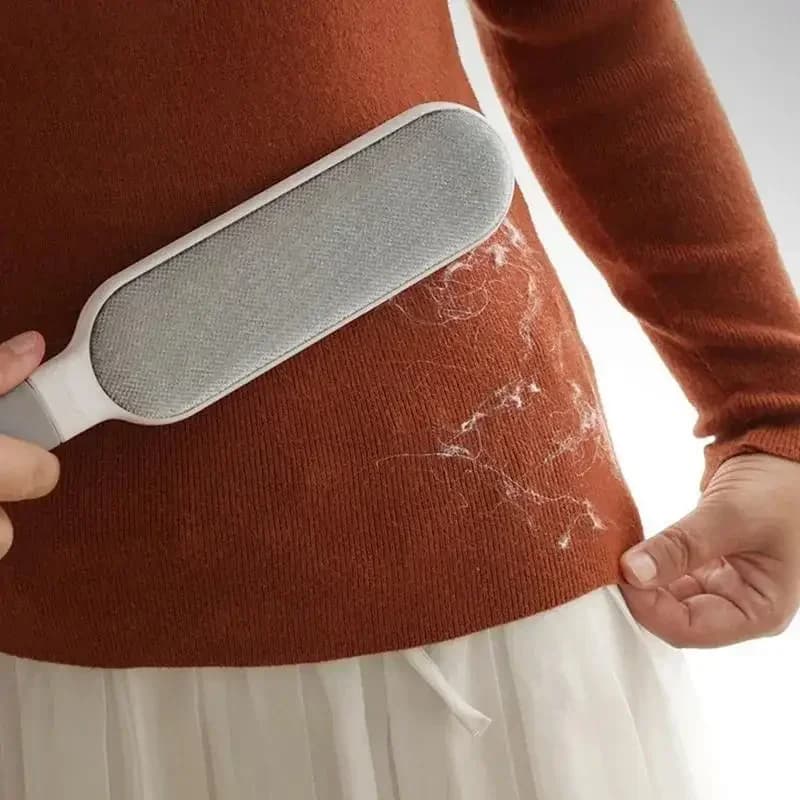 فرشاة إزالة شعر الحيوانات الأليفة مزدوجة الجوانب، فرشاة لاصقة كهروستاتيكية لإزالة شعر القطط والكلاب من الملابس والأريكة والأثاث والسجاد