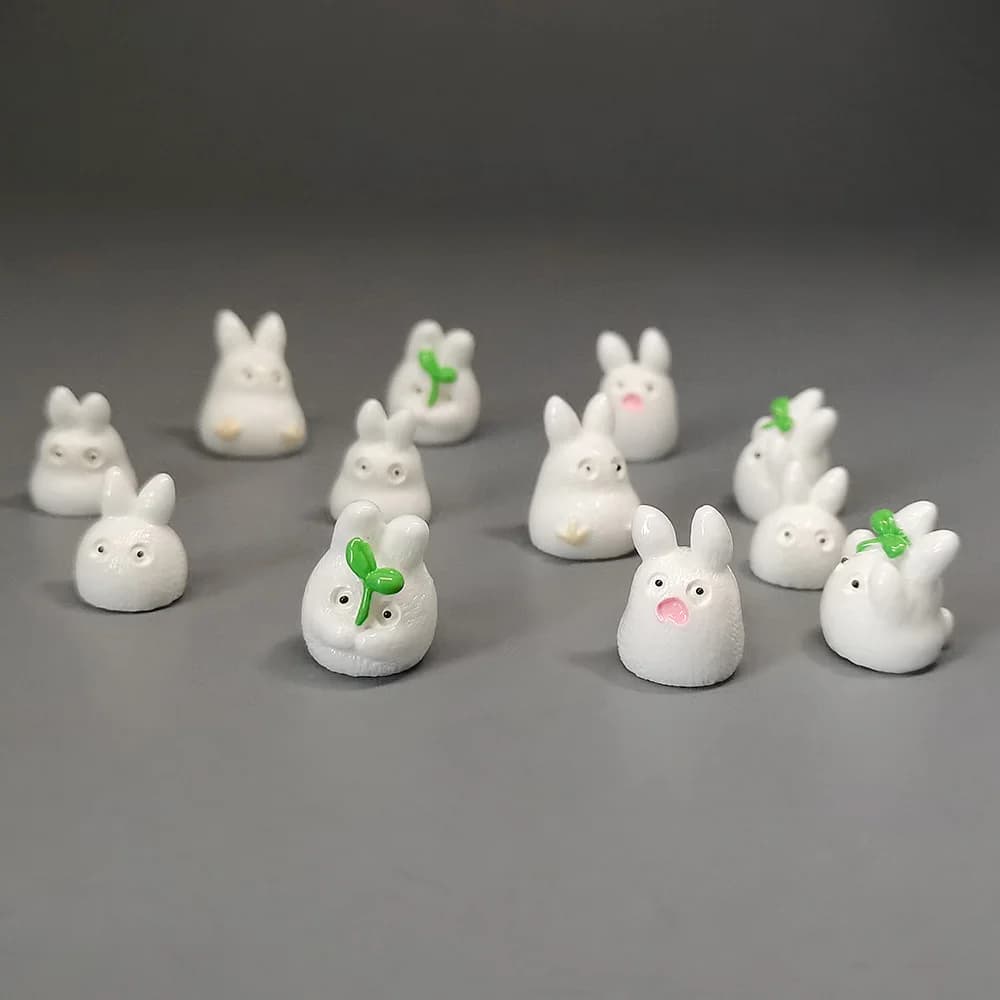 5/12pcs Little Luminous White Elk Green Leaf Fairy Garden Miniature Toy Unique creativity Decoration DIY Handicraft Accessories - 3