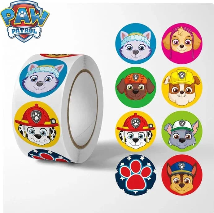 500Pcs/Set Stickers Paw Patrol Cartoon Chase Skye Stickers Cute Kids Stationery School Teacher Supplies Reward Sticker Toys Gift - 6