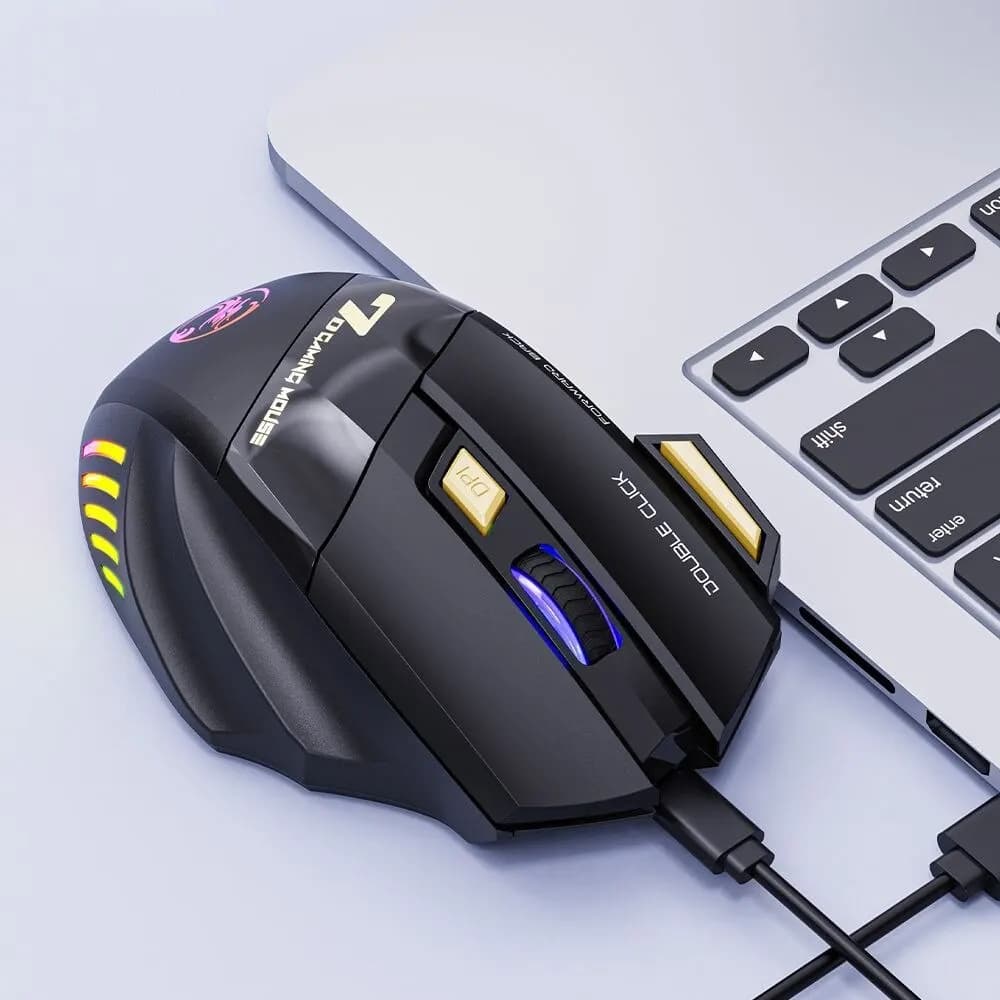IMICE GW-X7 Wireless Gaming Mouse, 3200DPI Dual-Mode, 7 Programmable Keys, RGB Backlit Rechargeable - 5