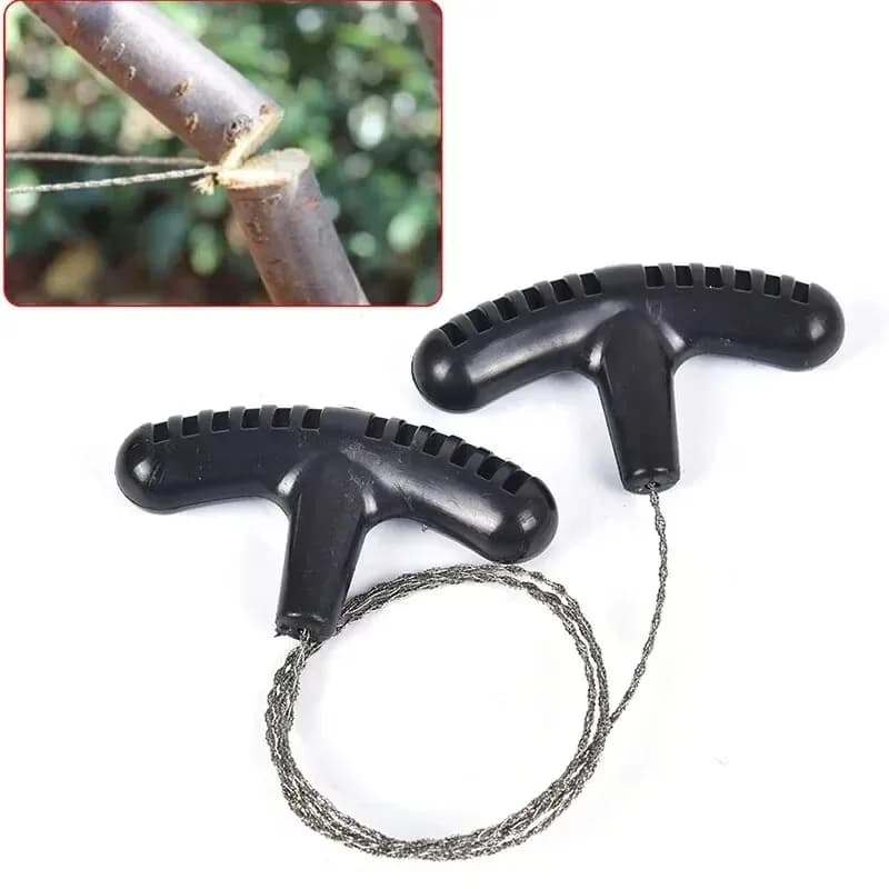 Manual Hand Steel Travel Tools Outdoor Camping Hiking Rope Chain Saw Practical Portable Emergency Survival Gear Steel Wire Kits - 3