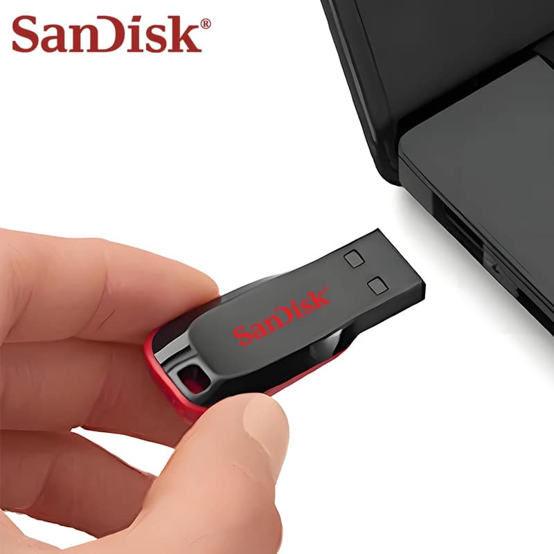 SanDisk USB2.0 FAT32 Cruzer CZ50 Flash Drive Compact Encrypted Flash Memory Stick USB2.0 PenDrive for Desktop Laptop