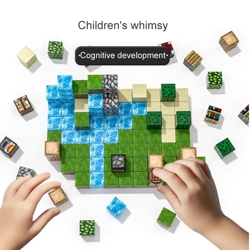 50-400pcs Mine Magnetic Building Block World Magnet Cube Set for Boys Girls Kid  DIY Model Children Sensory Toy Christmas Gift - 2