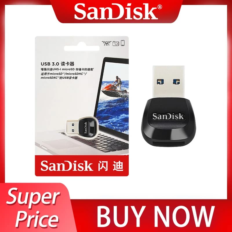 قارئ بطاقات ذاكرة SanDisk B531 الأصلي USB3.0 USH-I متوافق مع MicroSD/microSDXC/microSDHC قارئ فلاش عالي السرعة - 3