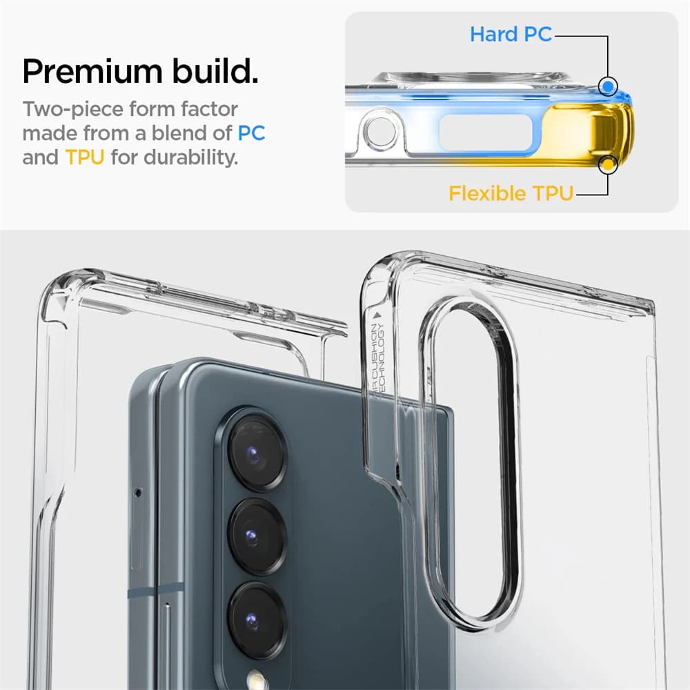 Spigen Ultra Hybrid Pro MagFit Anti-Yellowing Case For Samsung Galaxy Z Fold 7 6 5 Transparent Shockproof Cover Z Fold7 Fold6 - 4