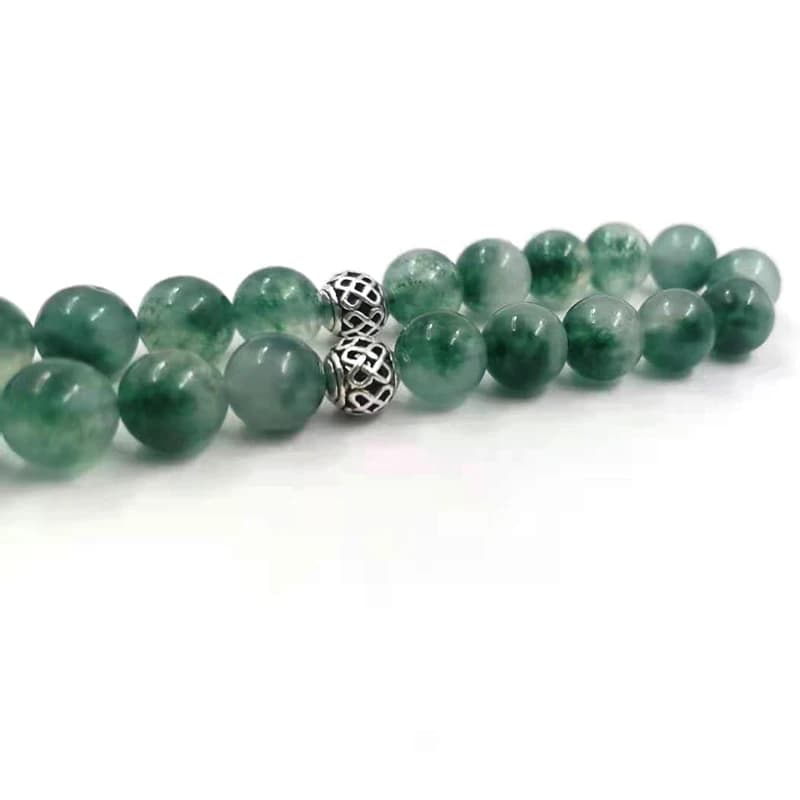 Tasbih Natural tasbih green Jade stone misbaha bracelet isalmic eid gift Muslim prayer beads turkish fashion accessory - 3