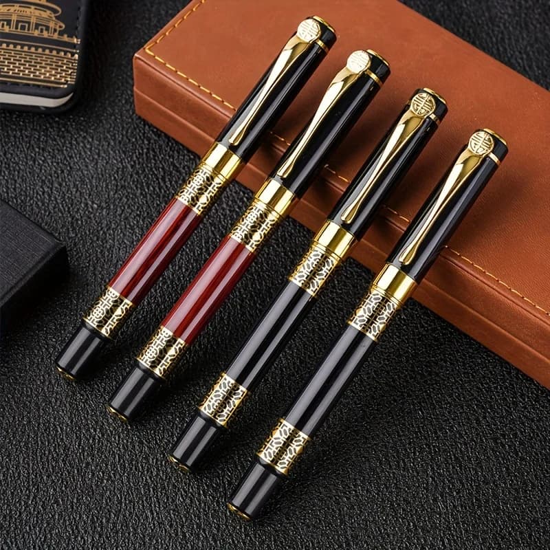 4pcs/set High Quality Luxury Ballpoint Pen Metal Elegant for School Office Christmas Father's Day Mother's Day Birthday Gifts - 2