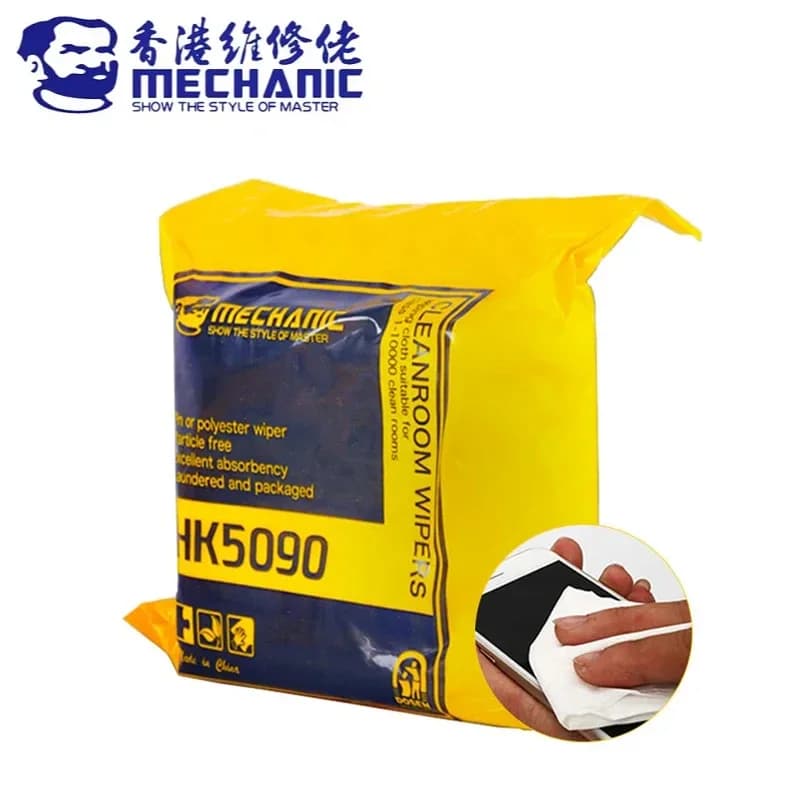قماش خالي من الغبار ميكانيك HK5090 4 بوصة 10*10 سم ممسحة غرفة نظيفة ناعمة للغاية لشاشة LCD لتنظيف الهاتف المحمول والكمبيوتر اللوحي والكاميرا - 2