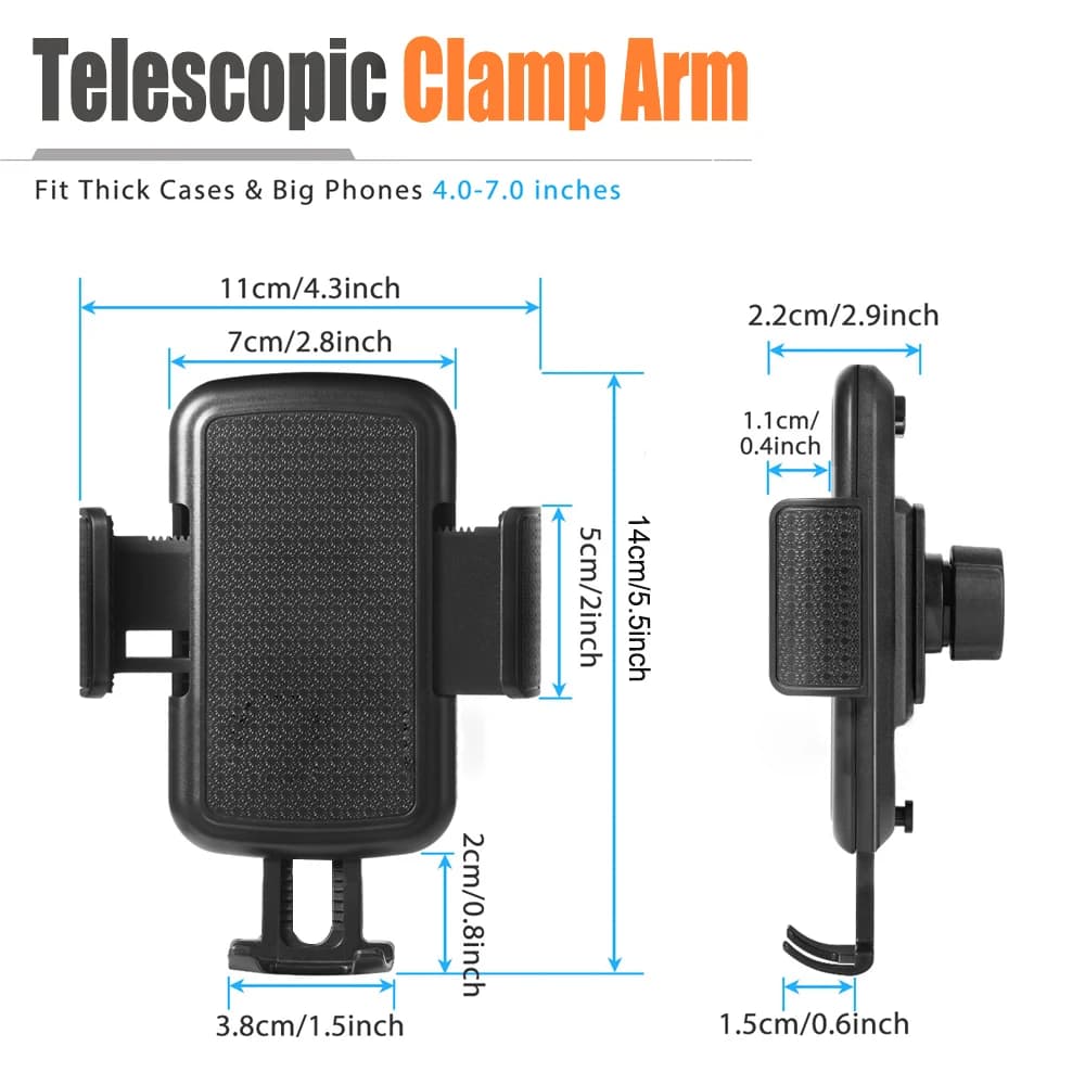4 In 1 Car Cup Holder Expander Tray with Phone Holder Car Drink Holder 2 Cup Holders Road Trip & Car Traveling Essential Gadget - 5