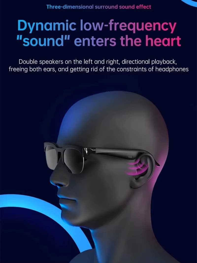 Lenovo  Smart Glasses 2026 New AI Translation Bluetooth Conversation Recording Listening To Music Men Women Smart Sunglasses - 6