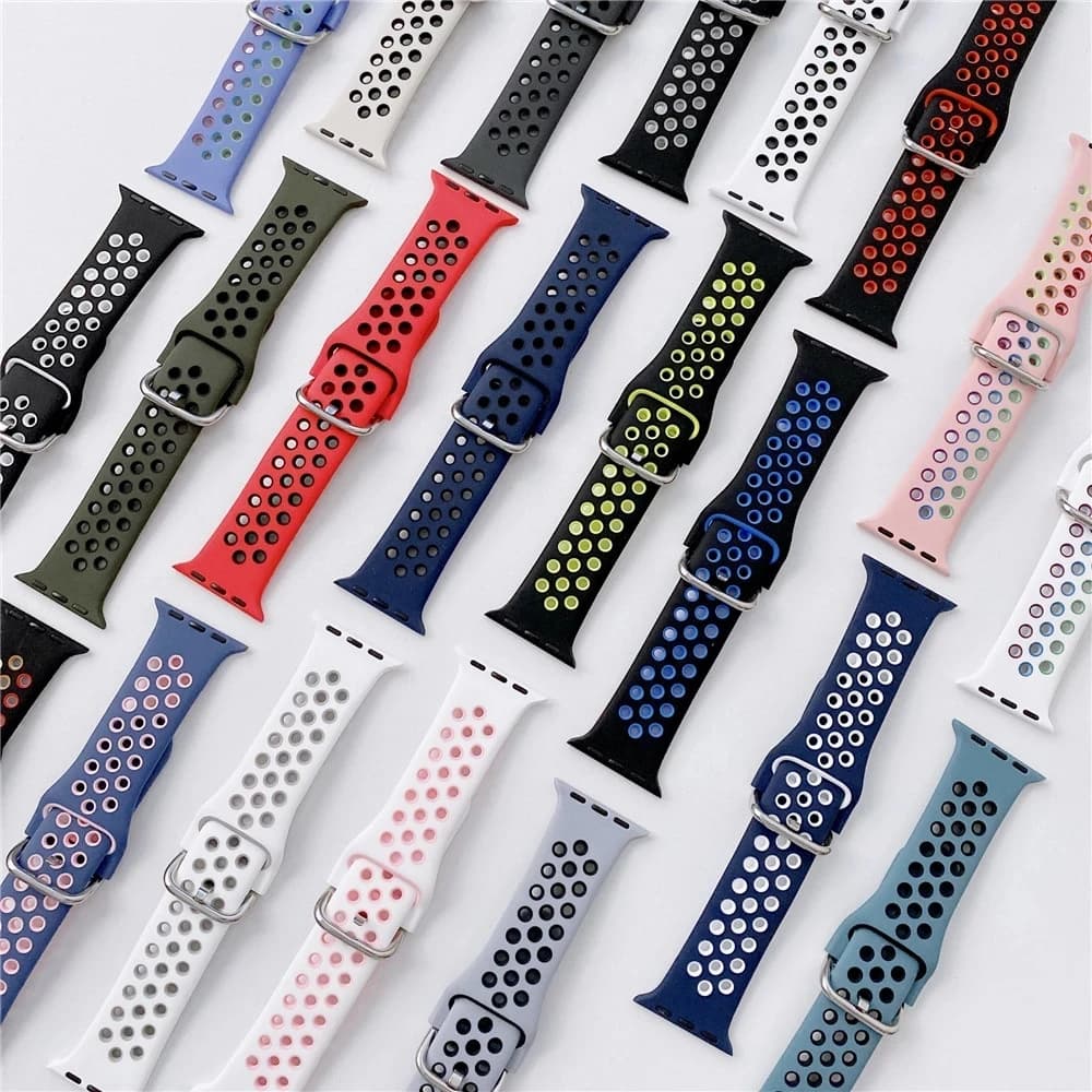 حزام سيليكون لساعة أبل 44 مم 40 مم 45 مم 49 مم 41 مم 38 مم 42 مم 44 مم سوار iWatch Ultra 2 Series 7 3 4 5 6 SE 8 - 2