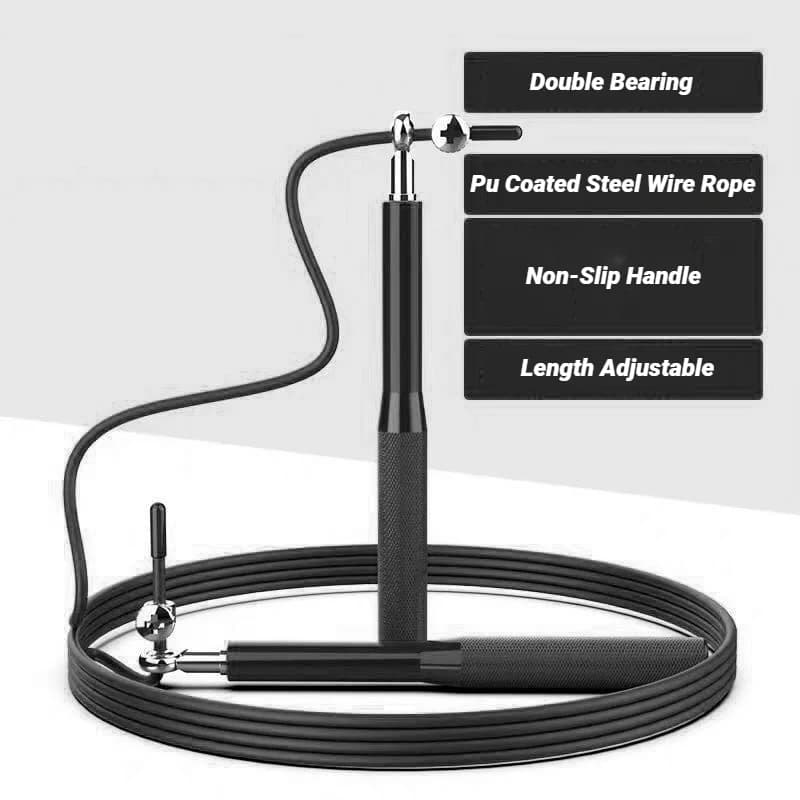 حبل قفز قابل للتعديل بمقبض ألمنيوم - سبيكة Genus - معدات لياقة بدنية عالية السرعة - 3