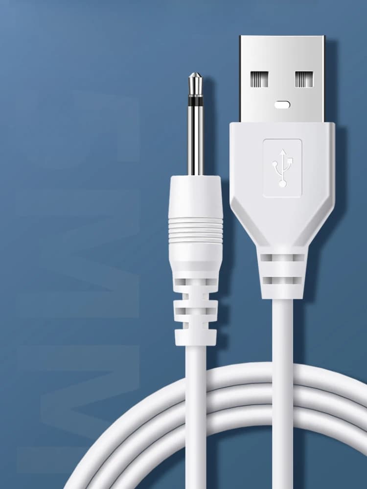 USB Power Charging Cord 2.5mm Replacement USB DC Charger Adapter for Rechargeable Massagers Fast Charging Cable - 2