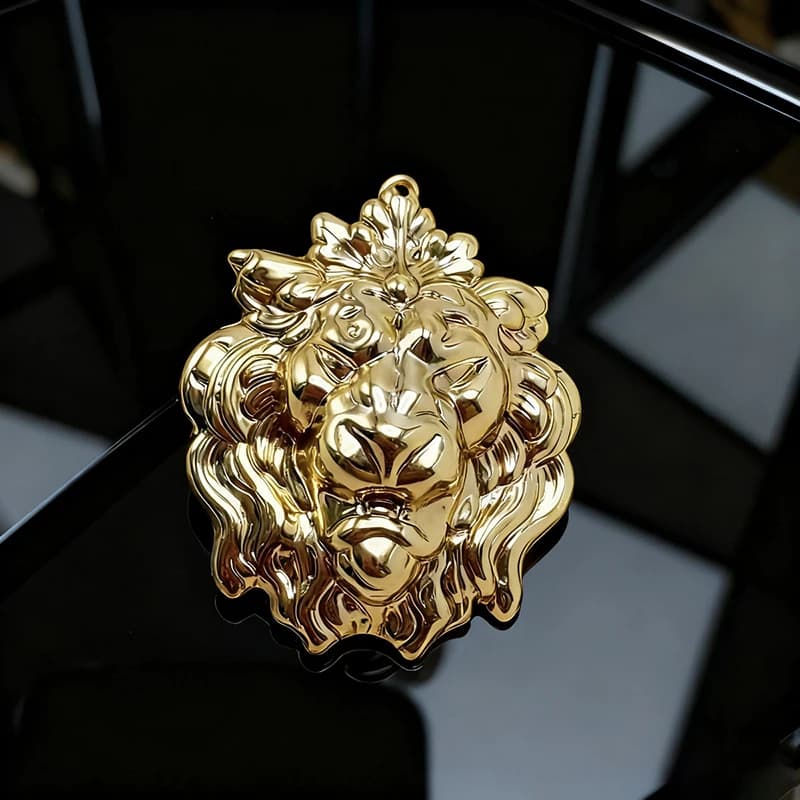 Lion Head Brooch Pin Western Style Women's Accessory For Jackets Dresses, Parties - Year-Round Wearable Pin For Fashion - 4
