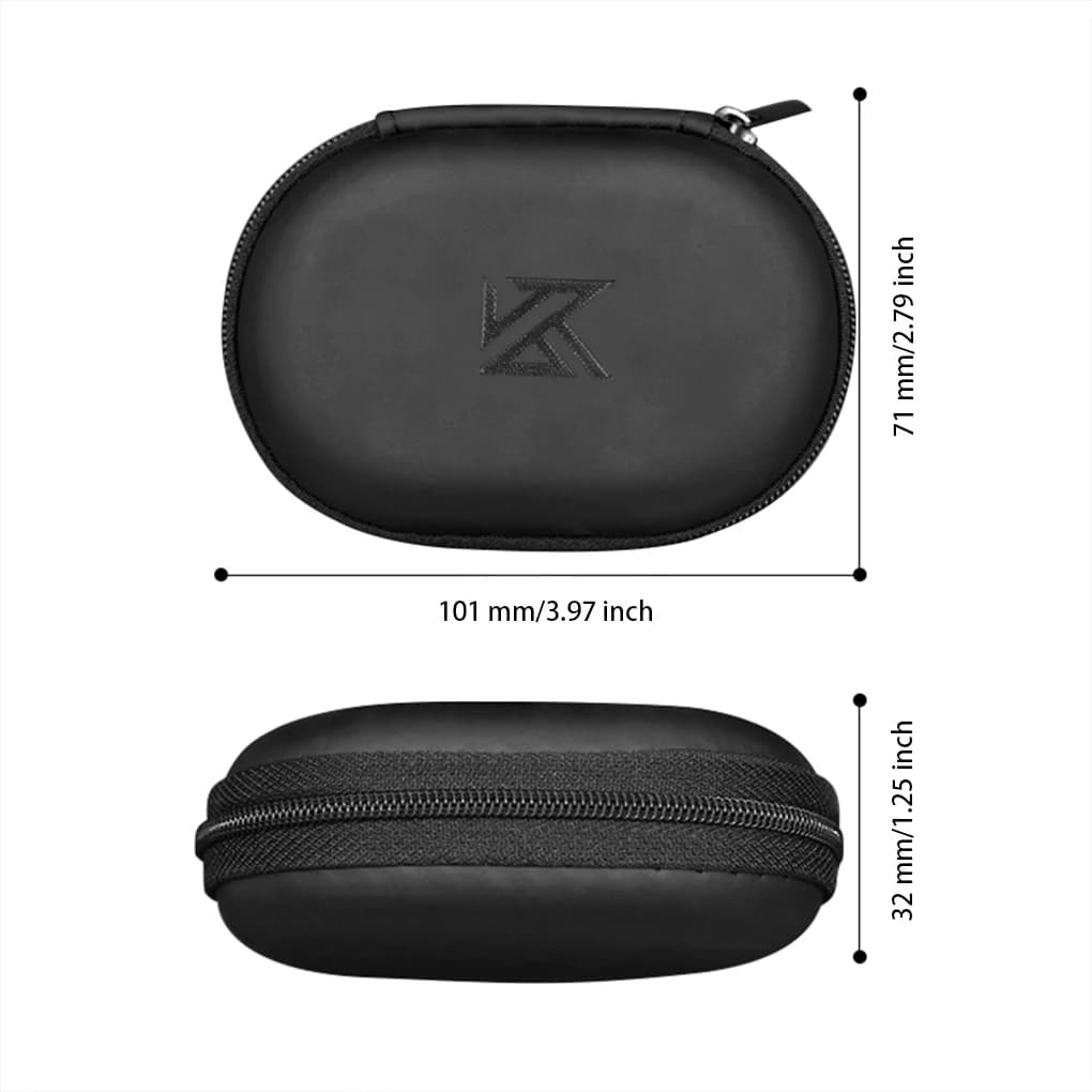 KZ Earphones Case PU Leather Oval Headphone Box Bag Travel Dustproof Organizer Small Holder Headset Accessories - 6
