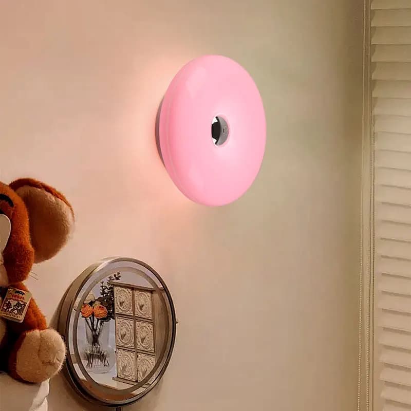 Creative Donut-Shaped Table Lamp, Wall-Mounted, Rechargeable, with Three Color Temperatures, Suitable for Decorative Lighting in Living Rooms, Bedrooms, Dining Areas, Etc. - 5