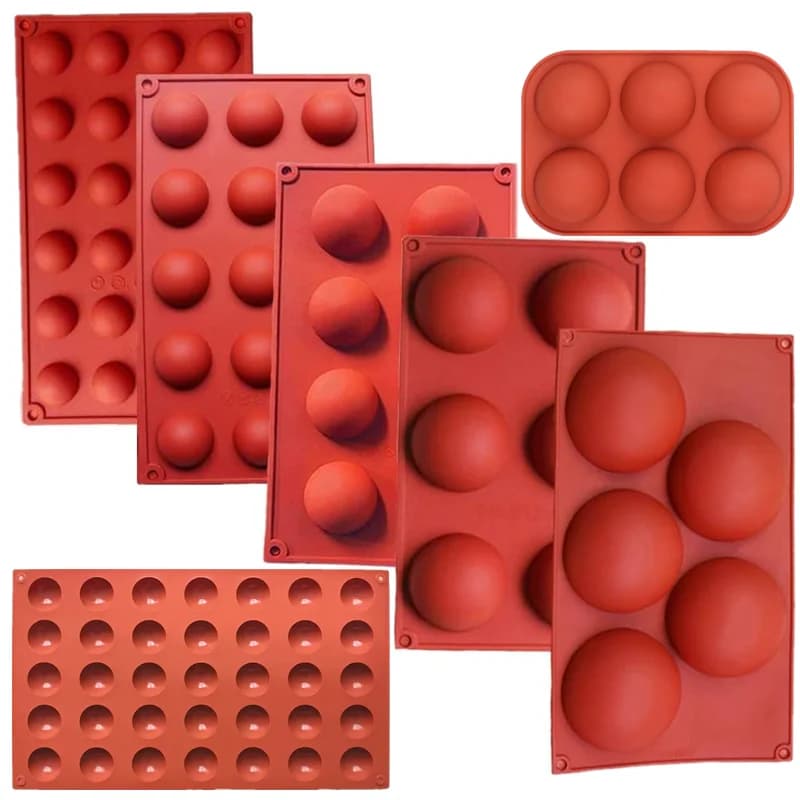 1Piece Semi Sphere Silicone Chocolate Mold Half Ball Cheesecake Tray Silicon Cake Dome Baking Mould Pudding Candy Jelly DIY Tool