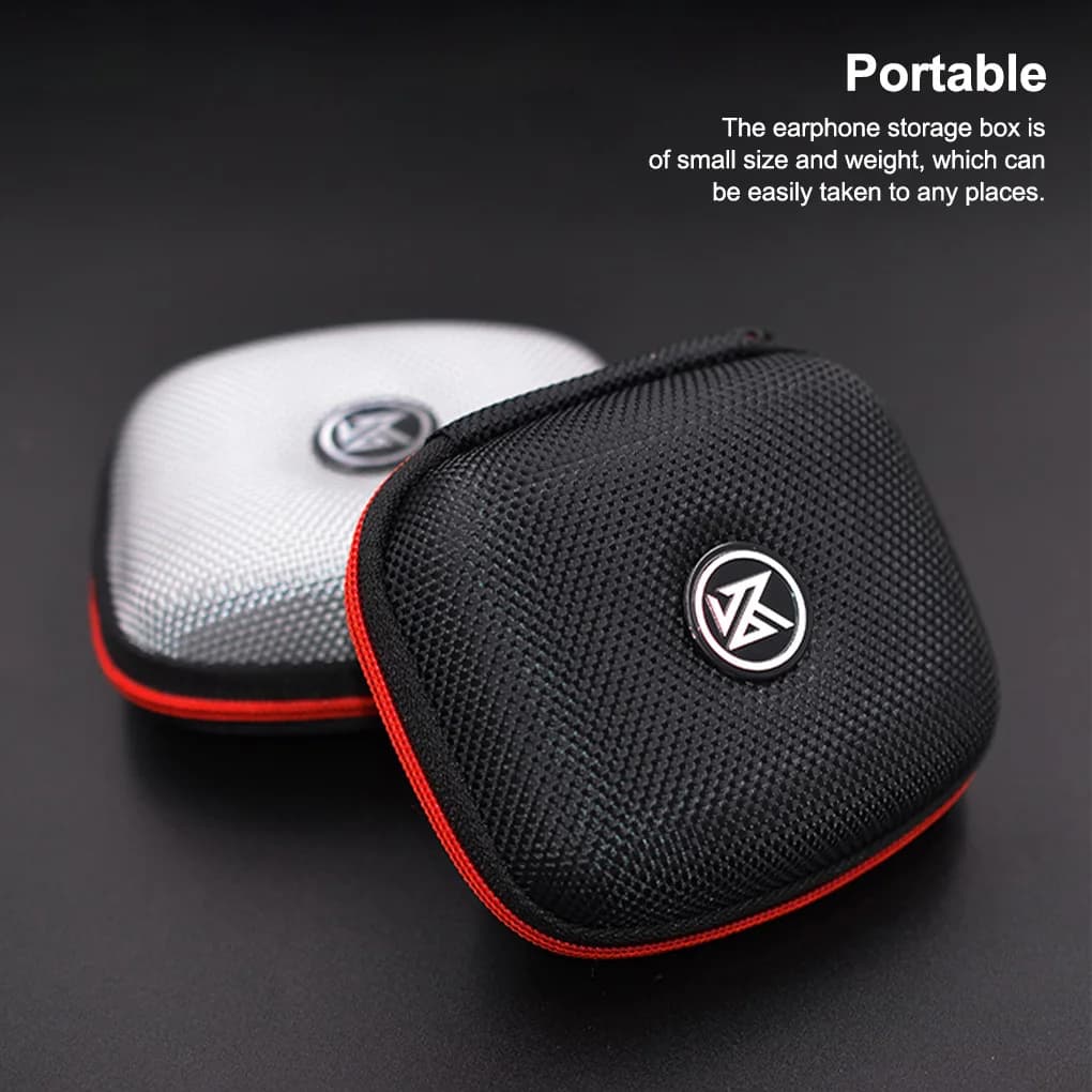 KZ Case Earphone Box Bluetooth Headset case Square Portable Compression Headset Storage case EVA Zipper Bag with Logo - 2