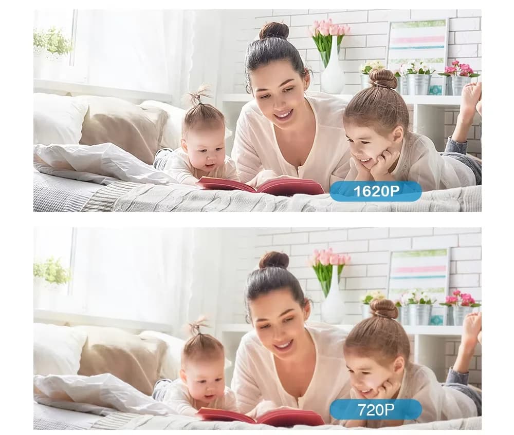 كاميرا Wifi IP للمنزل الذكي، تتبع تلقائي بدقة 1620P، رؤية ليلية كاملة، شبكة لاسلكية، كاميرا أمان للرضع بتقنية CCTV - 6